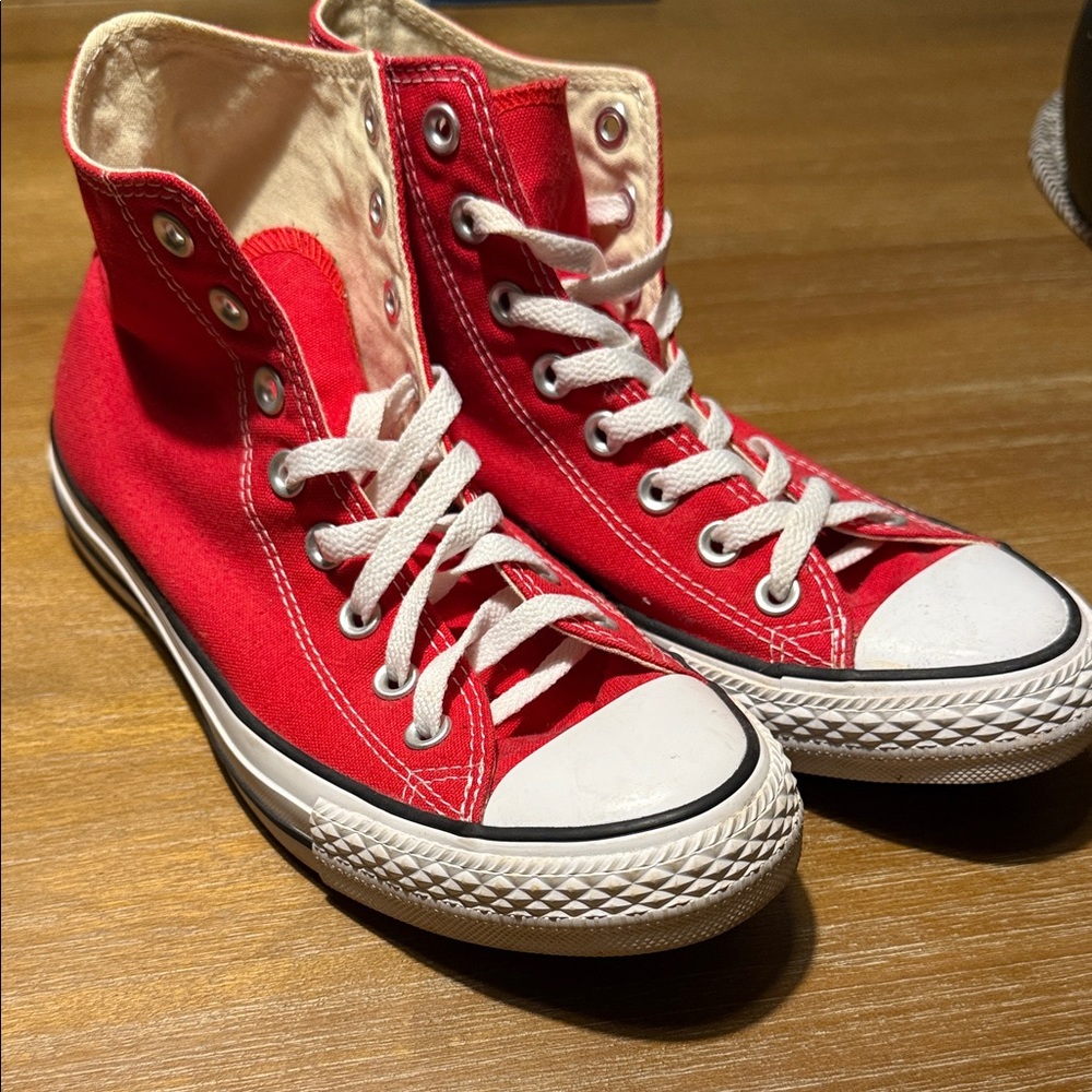 Converse Red Canvas High-Tops